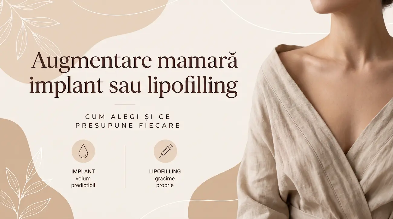 Augmentare mamară: implant sau lipofilling, cum alegi și ce presupune fiecare