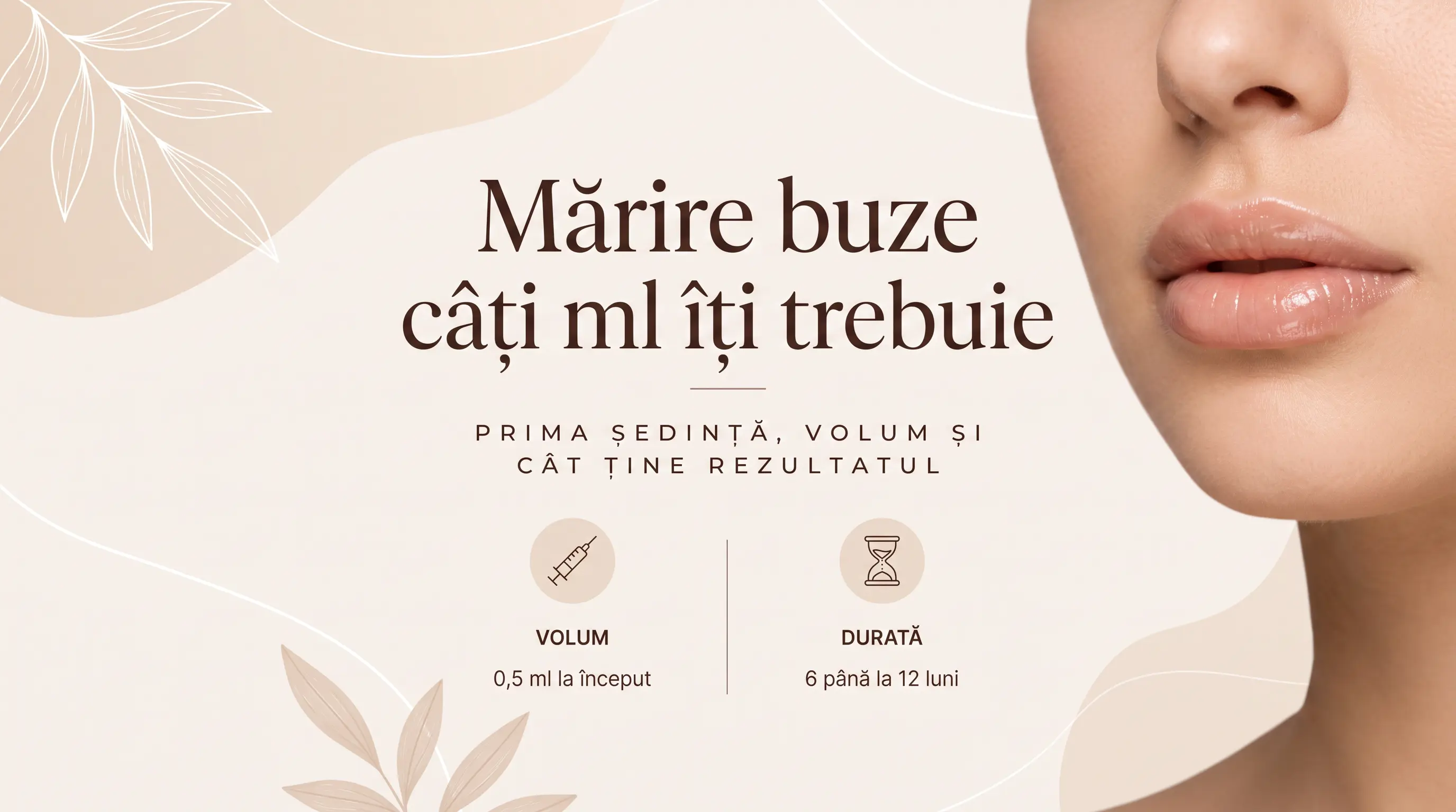 Mărire buze cu acid hialuronic: câți ml îți trebuie, cum decurge prima ședință, cât ține