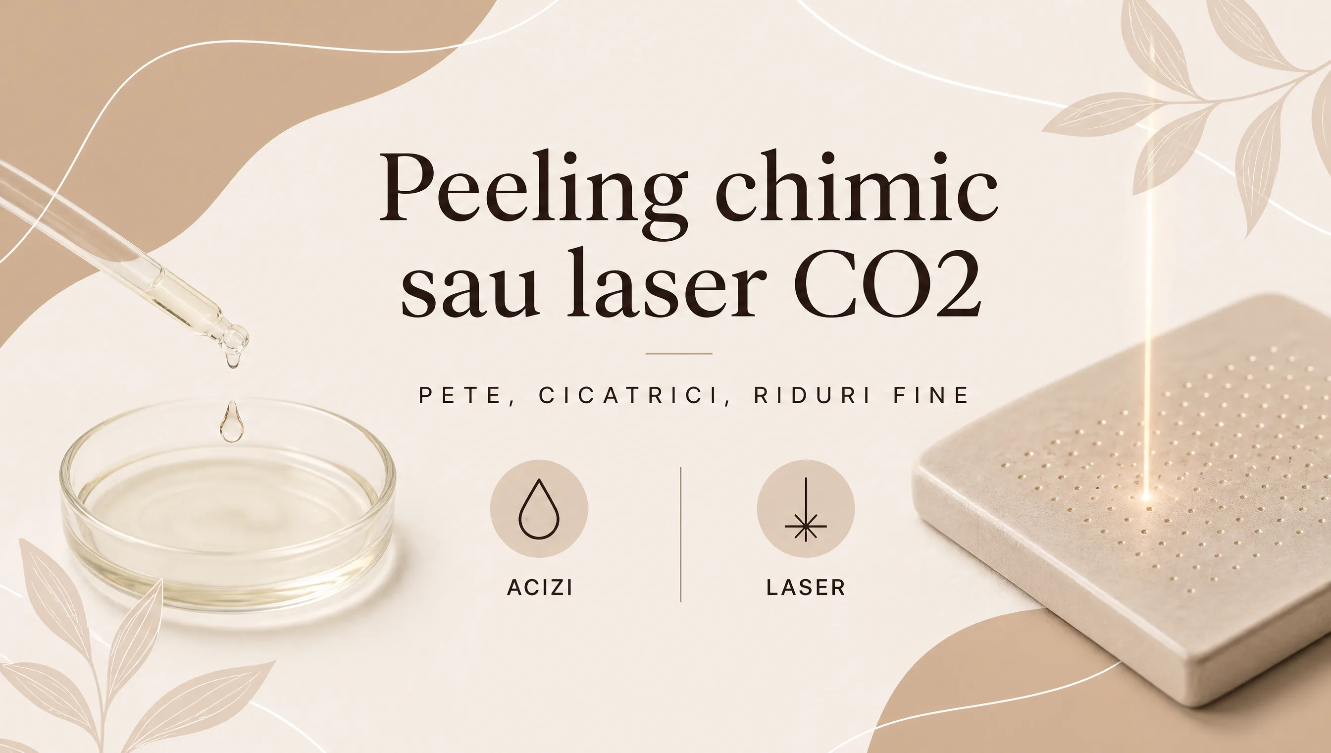 Peeling chimic sau laser CO2: ce alegi pentru pete, cicatrici și riduri fine