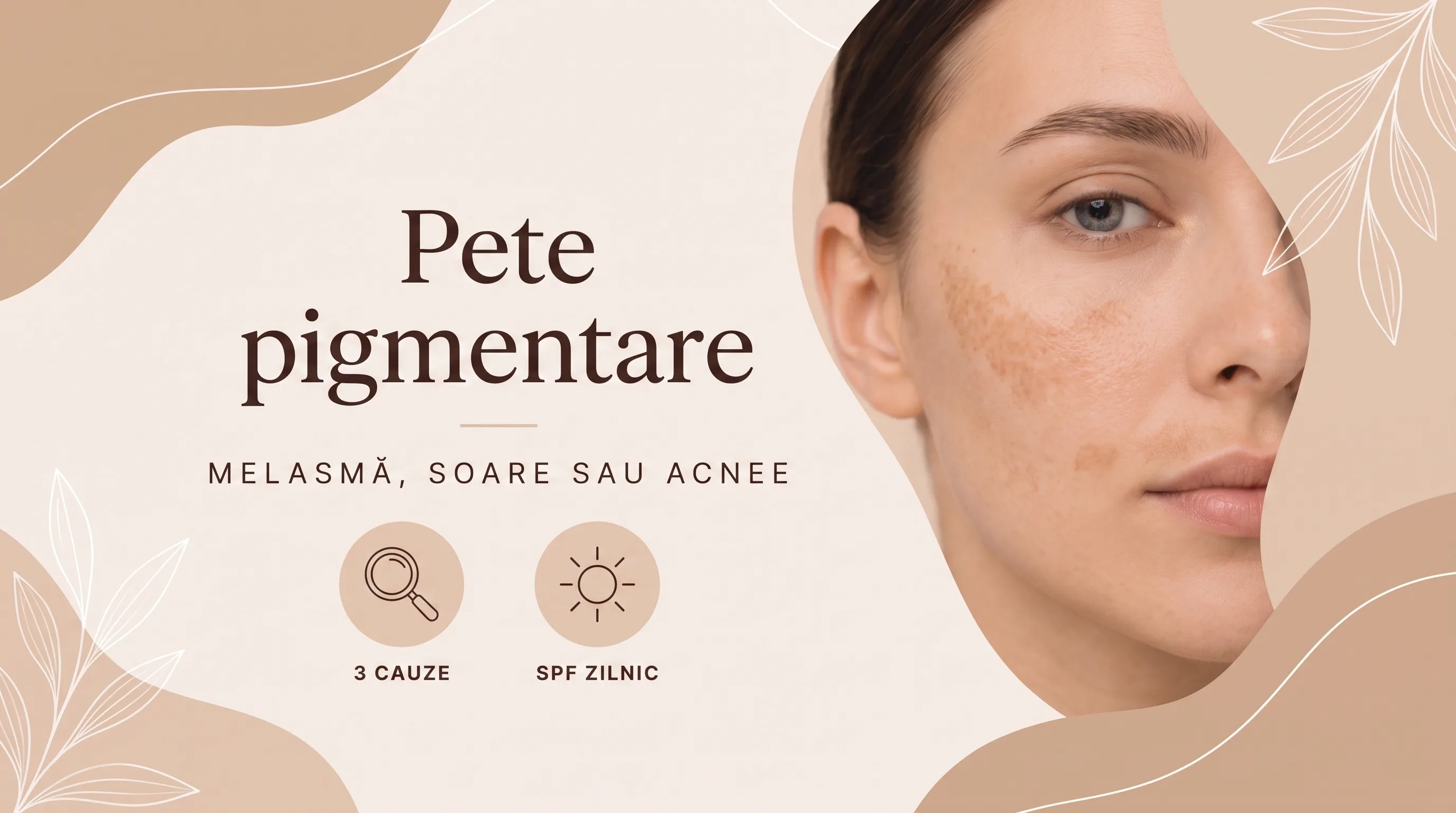 Pete pigmentare pe față: melasmă, pete solare sau urme de acnee
